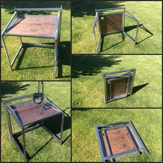 Welded Steel Industrial Style Folding Desk