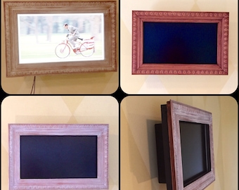 Diana's Shabby Chic Wood Flatscreen TV Frame 39" VIZIO CUSTOM