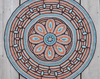Crochet Mandala PATTERN - Table or Wall Decoration - Mandala for Meditation - PDF - Instant download