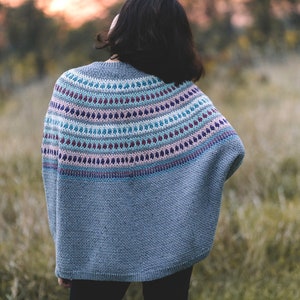 PATTERN crochet poncho, sweater, swoncho mosaic crochet oversized instant download image 6