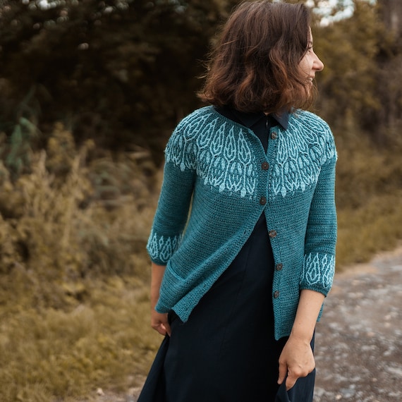 Crochet Pattern Seamless Pullover & Cardigan 2 in (Download Now