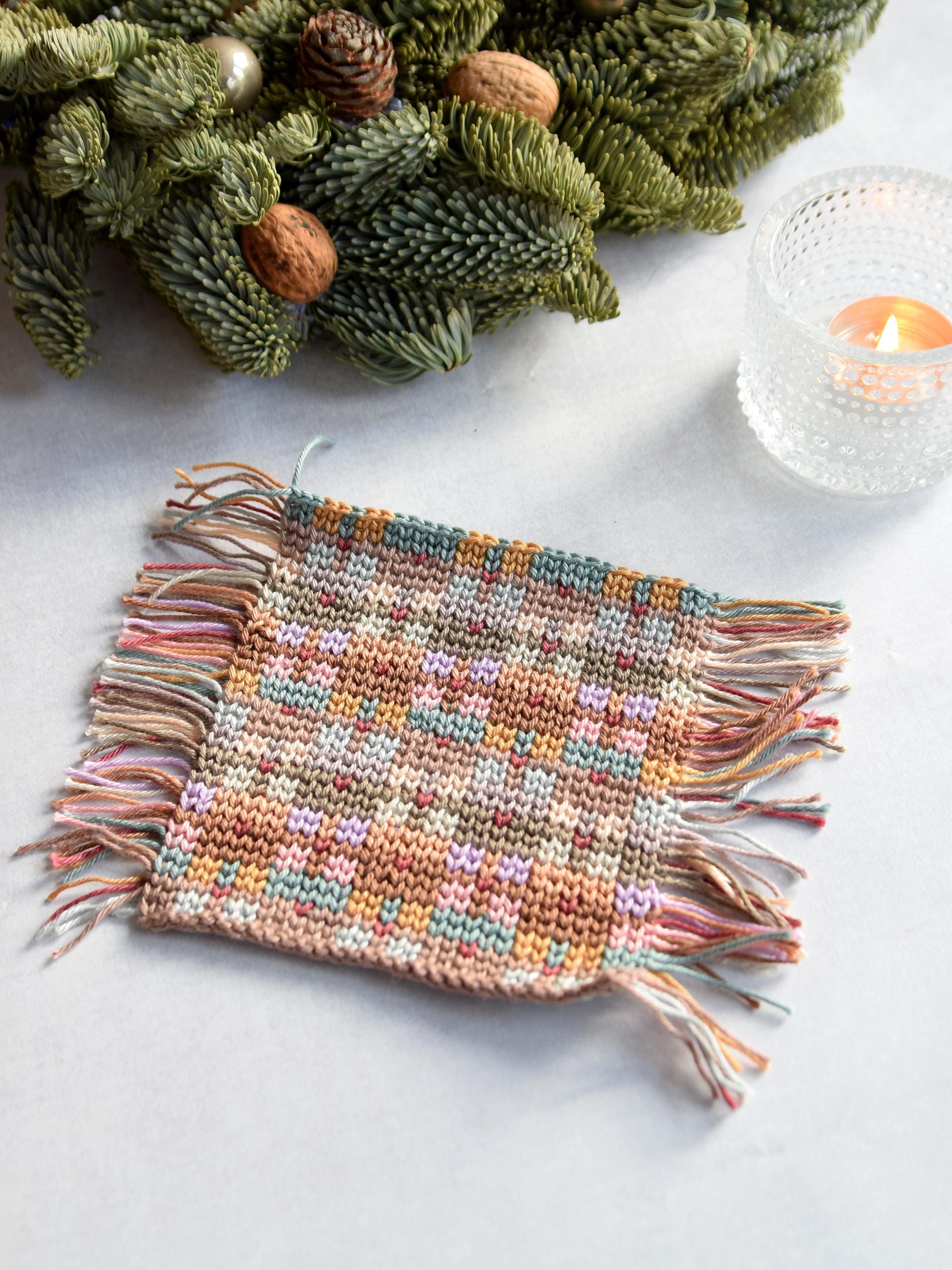 PATTERN - crochet coaster - crochet purse - tapestry crochet - fair isle effect - crochet pattern - video tutorial - easy - beginner