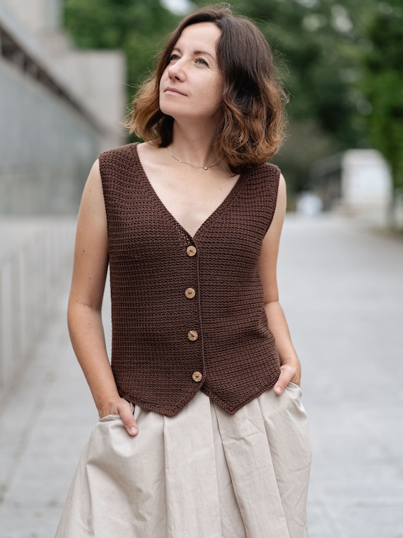 PATTERN - Crochet Waistcoat - Crochet Vest - Crochet Pattern