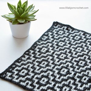 PATTERN mosaic crochet Nya Infinity Mosaic Blanket easy instant download image 3