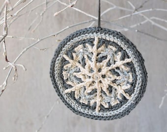 Snowflake crochet PATTERN - overlay crochet - Christmas ornament - Wall Hanging Decoration
