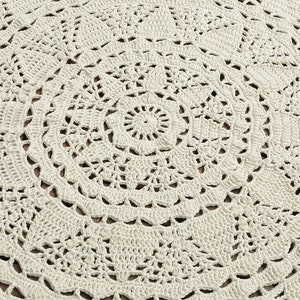 PATTERN Crochet Doily Rug White large lace rug instant download image 2