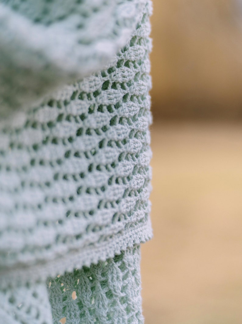 PATTERN: Morning Mist Wrap crochet wrap crochet shawl rectangle textured lace image 6