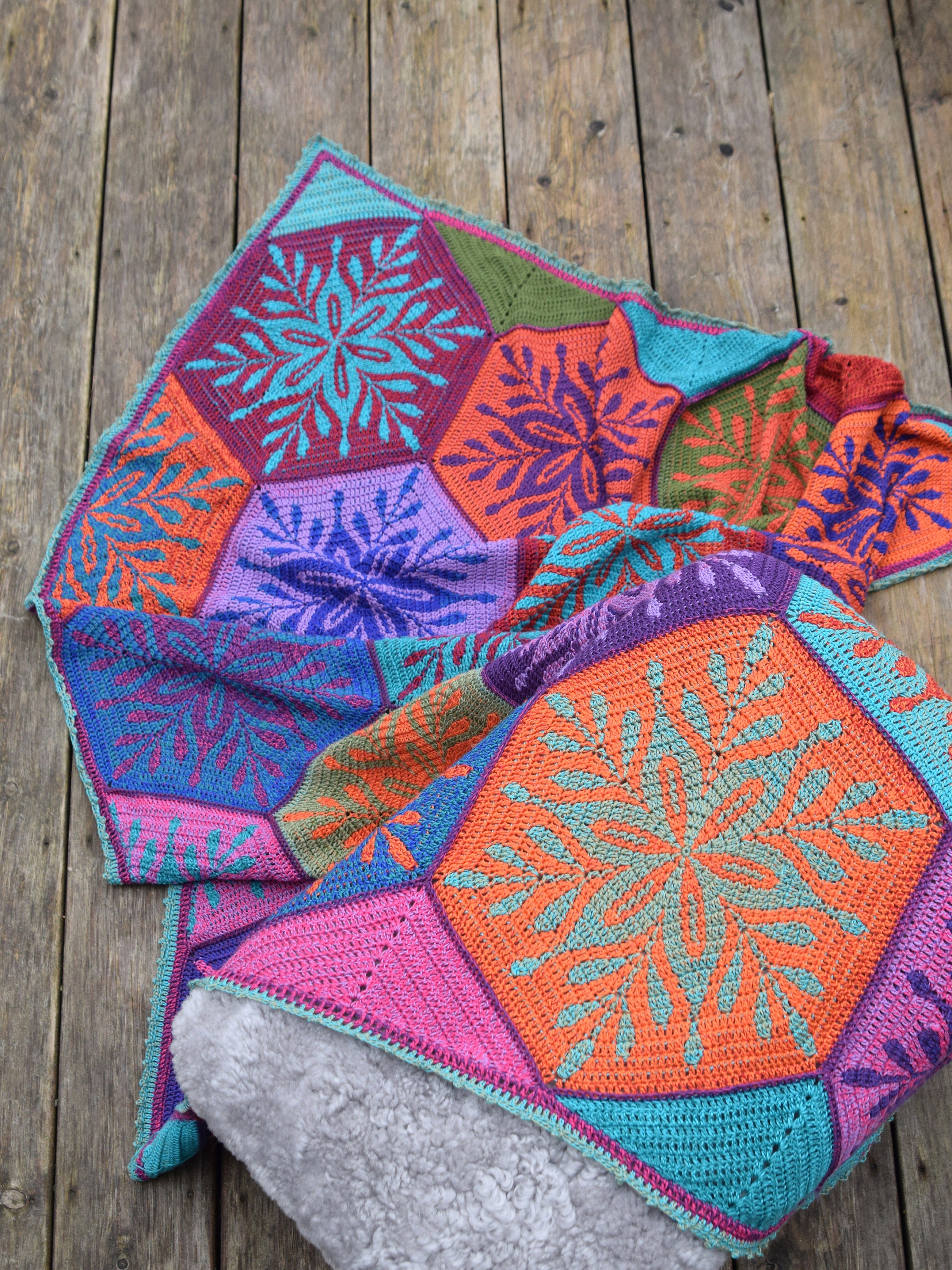 PATTERN - Tapestry Crochet Blanket - Snowflake - Crochet Hexagon