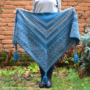 PATTERN Amaya Mosaic Shawl crochet pattern ornamental geometric instant download imagen 3