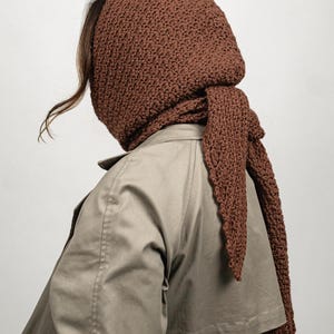 PATTERN - Como hooded crochet scarf - crochet shawl - crochet hood - crochet wrap - crochet pattern - beginner - easy - video tutorial