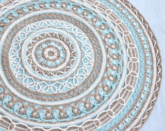 PATTERN - Joana's Border - overlay crochet mandala - celtic rug - meditation