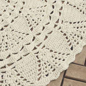 PATTERN Crochet Doily Rug White large lace rug instant download image 3