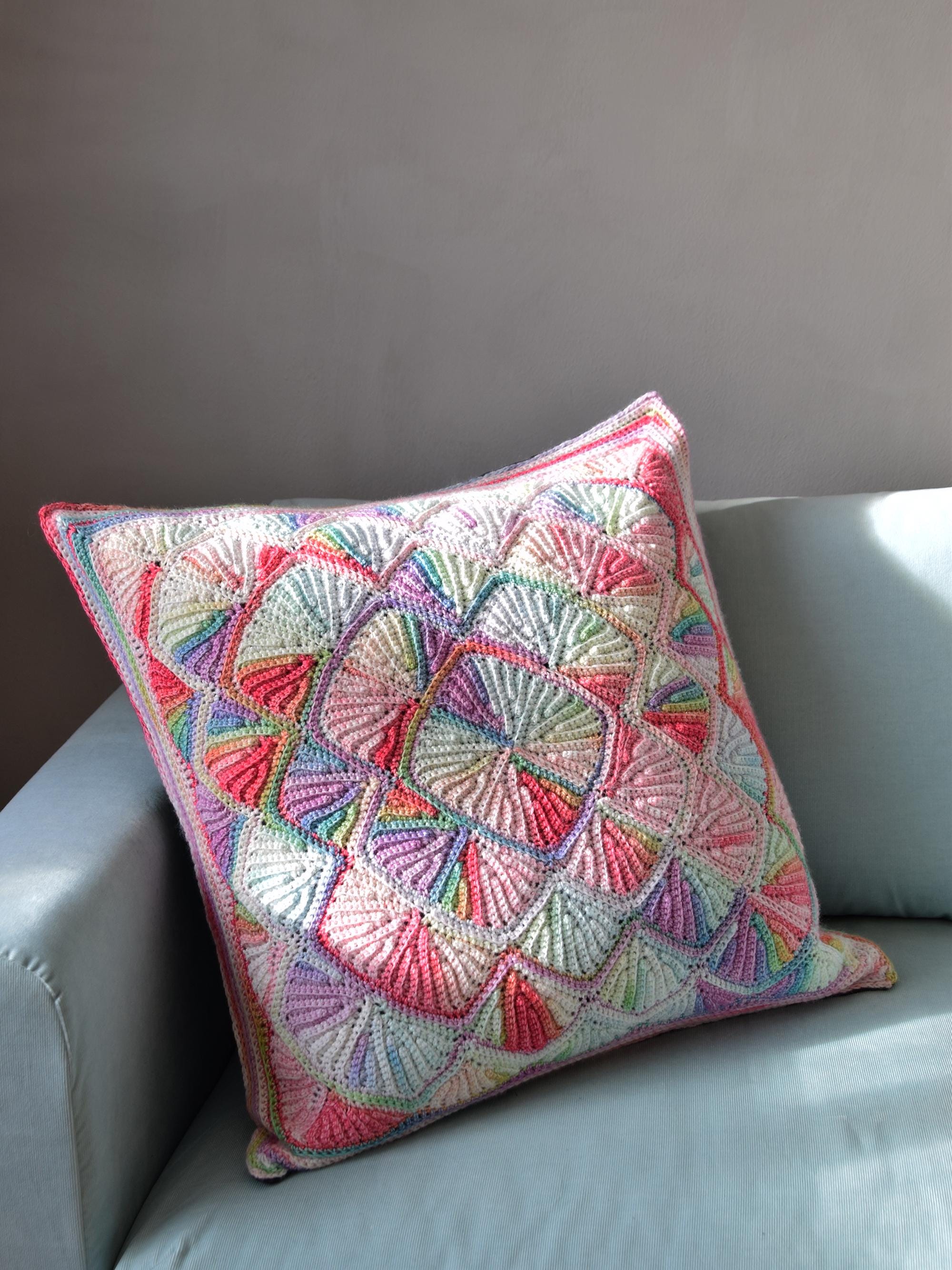 Shellos Crochet Shelly Square Crochet Pattern: Shell Stitch Pillow (instant Download ...