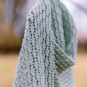PATTERN: Morning Mist Wrap crochet wrap crochet shawl rectangle textured lace image 4