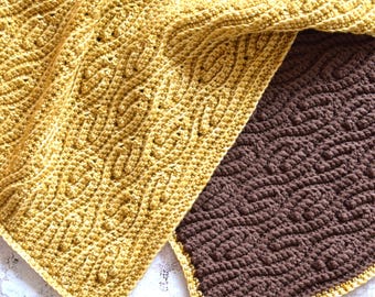 Crochet Pillow Pattern: Curly Branches Square with Video Tutorial (PDF Download)