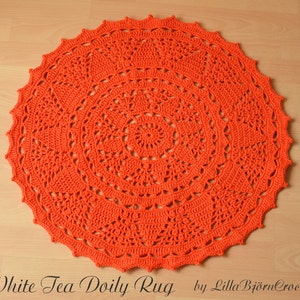 PATTERN Crochet Doily Rug White large lace rug instant download image 4