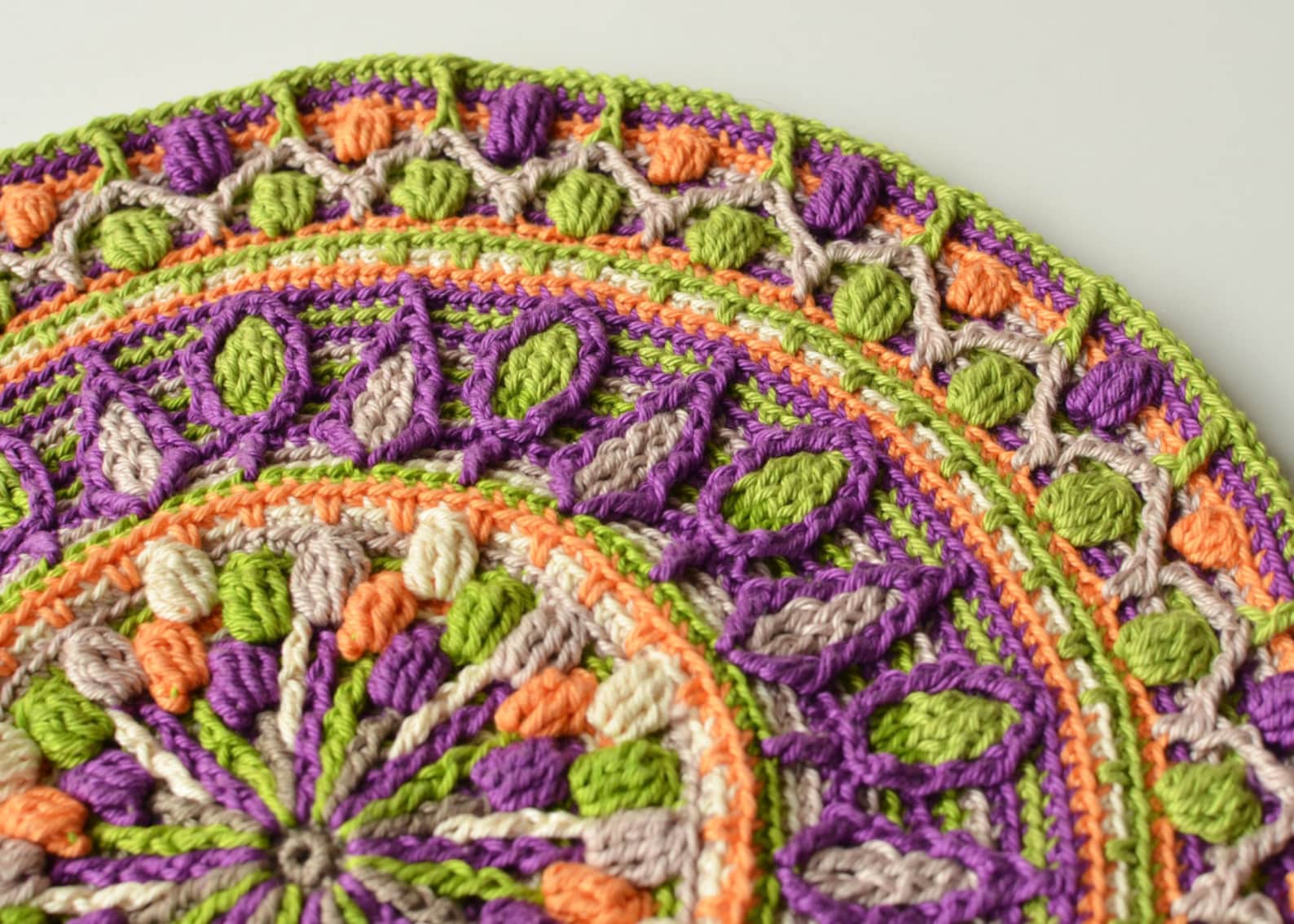 PATTERN Overlay Crochet Mandala Dandelion Round Mandala Etsy