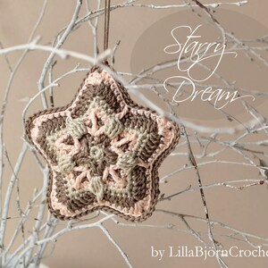 PATTERN Crochet star Christmas ornament Wall hanging decoration for nursery instant download image 8