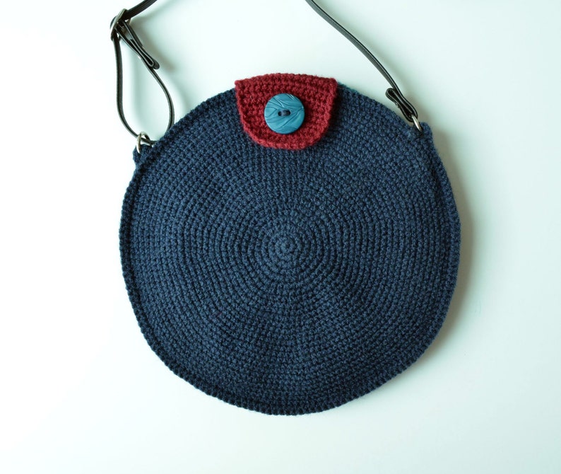Crocheted Bag PATTERN Round Purse With Mandala Overlay Etsy