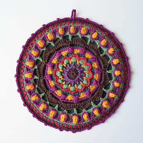 Crochet Mandala Potholder PATTERN Overlay Crochet PDF Etsy