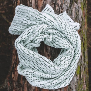 PATTERN: Morning Mist Wrap crochet wrap crochet shawl rectangle textured lace image 7