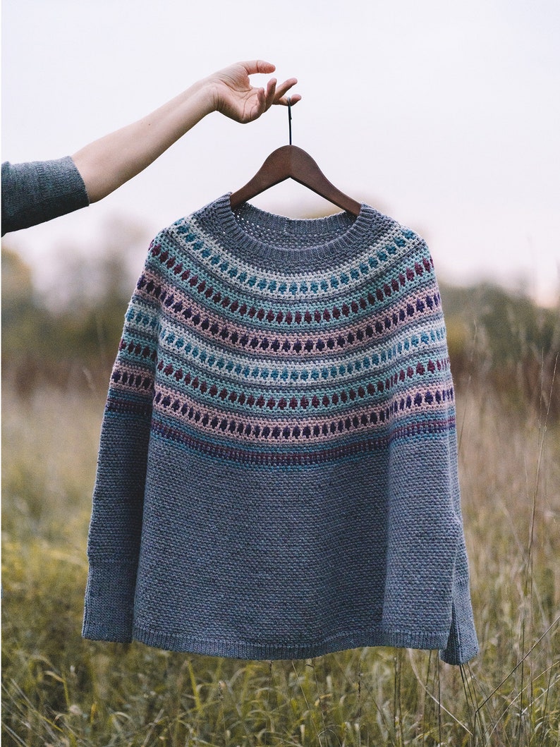 PATTERN crochet poncho, sweater, swoncho mosaic crochet oversized instant download image 3