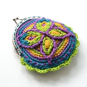 PATTERN - butterfly coin purse - overlay crochet - crochet wallet - instant download