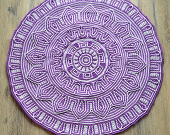 Labyrinth Mandala Rug Border Crochet Pattern (PDF Pattern)
