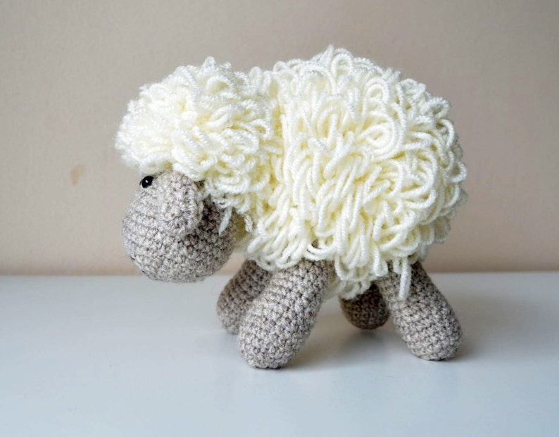 Crochet Sheep Pattern White and gray amigurumi doll pdf instant download image 5