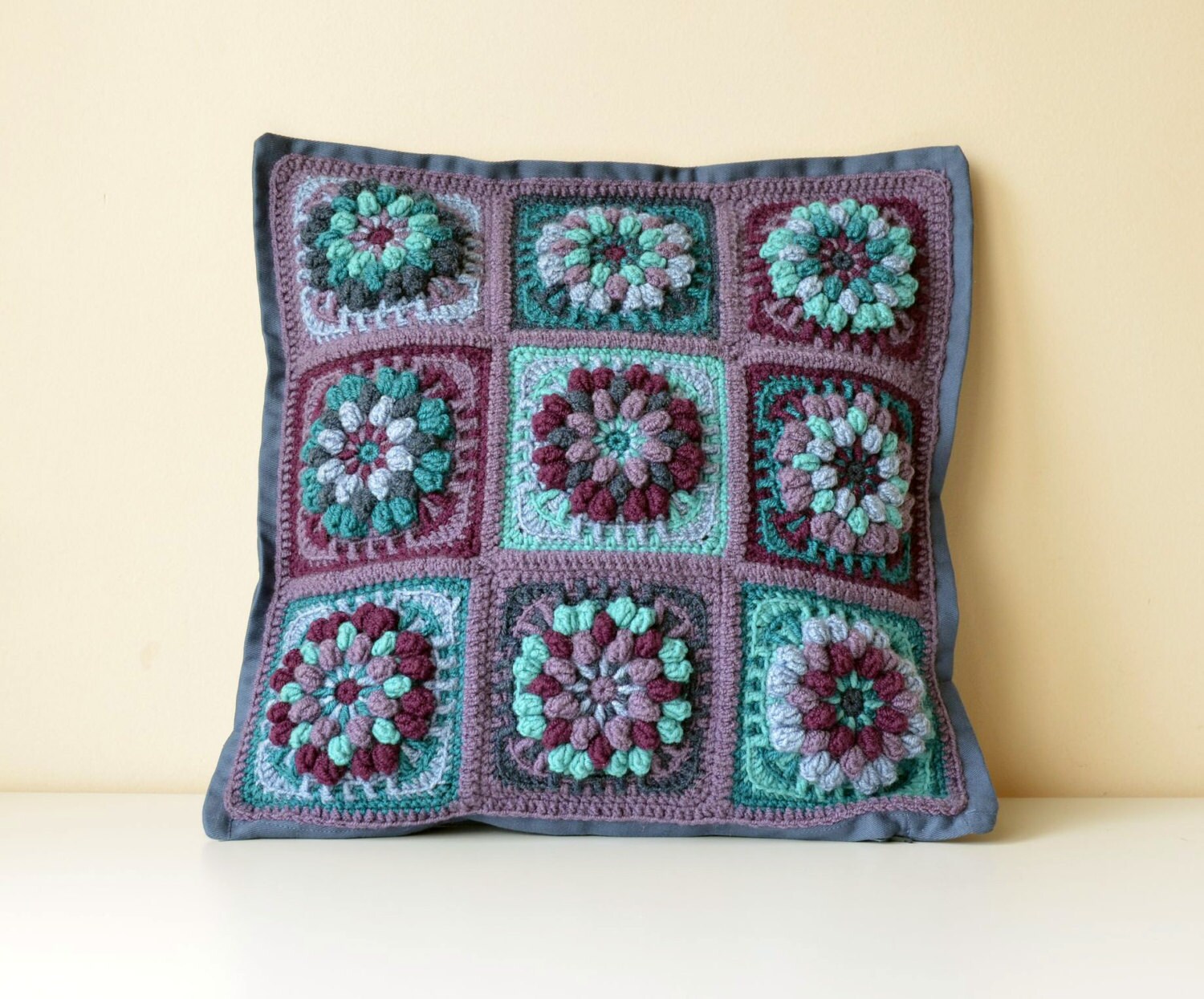 PDF Pattern of Crocheted Pillowcase Flower Granny Square Etsy