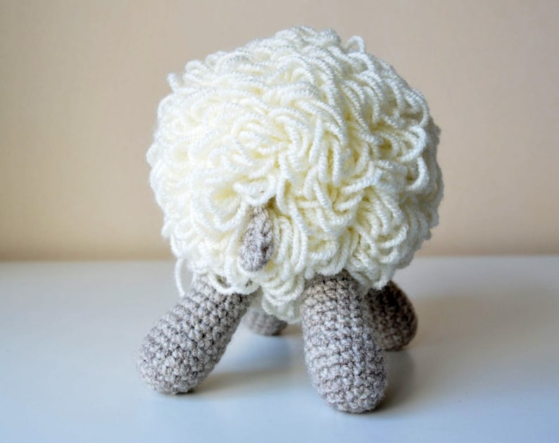 Crochet Sheep Pattern - White and gray amigurumi doll - pdf - instant download imagen 4