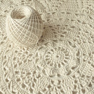 PATTERN Crochet Doily Rug White large lace rug instant download image 5