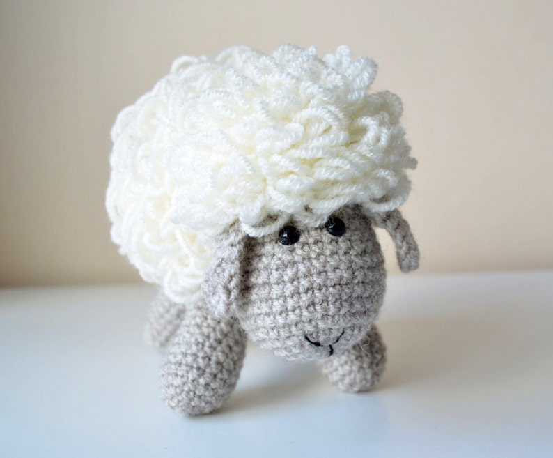 Crochet Sheep Pattern - White and gray amigurumi doll - pdf - instant download imagen 3