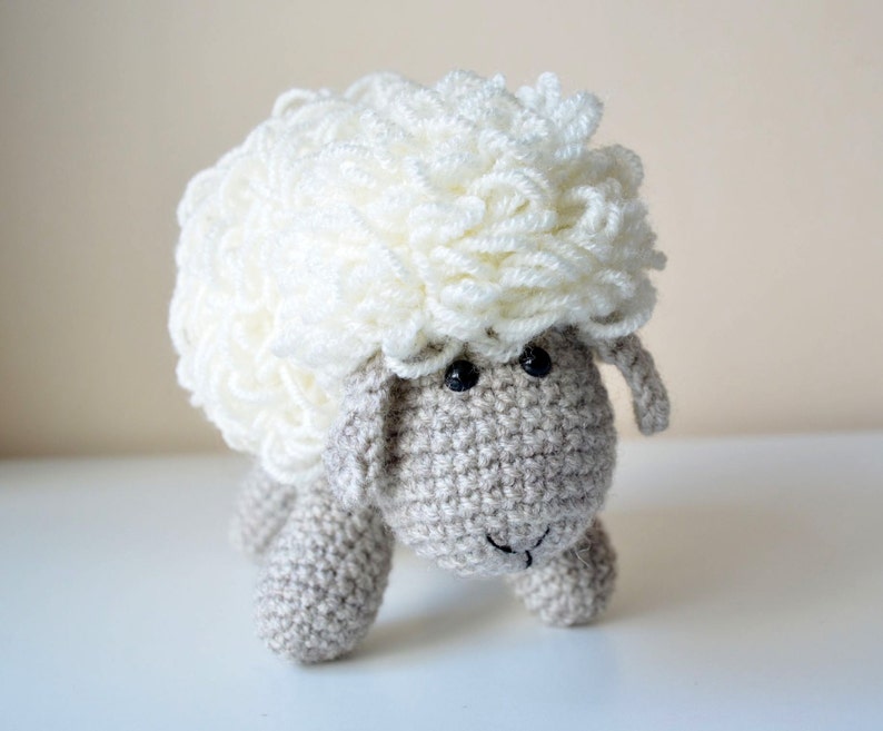 Crochet Sheep Pattern White and gray amigurumi doll pdf instant download image 3