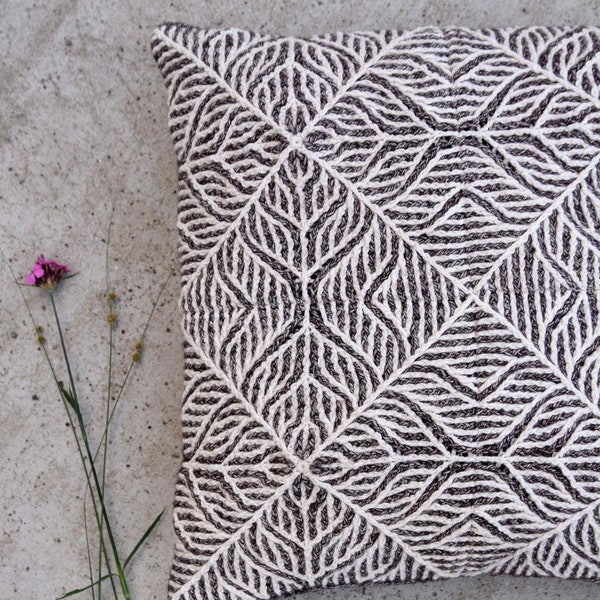 Brioche Crochet Square Pattern: Archway Pillow Design (PDF Pattern)