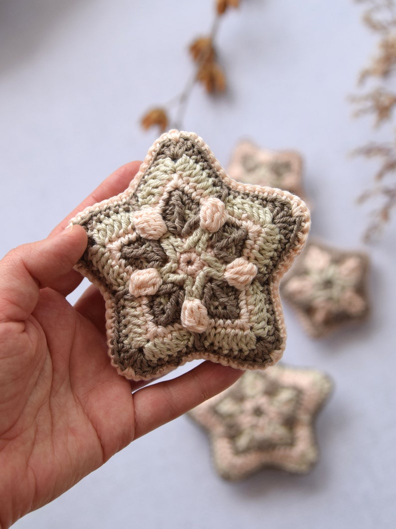 PATTERN Crochet star Christmas ornament Wall hanging decoration for nursery instant download image 2