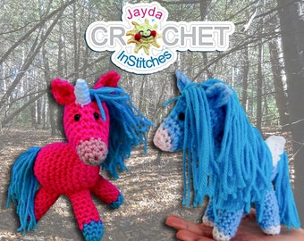 Unicorn & Pegasus Pony Crochet PATTERN PDF - Whimsical Creature Amigurumi Toy - Jayda InStitches