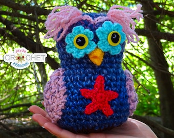 Owl Crochet PATTERN PDF - Whimsical Creature Toy - Jayda InStitches