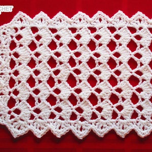 Festive Table Runner Crochet PATTERN PDF Thanksgiving, Christmas, Hanukkah, New Years, Holiday Jayda InStitches image 1