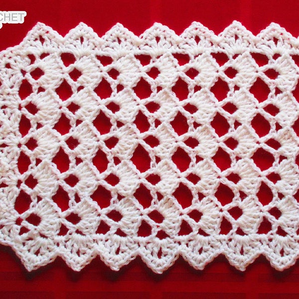 Festive Table Runner Crochet PATTERN PDF - Thanksgiving, Christmas, Hanukkah, New Years, Holiday - Jayda InStitches