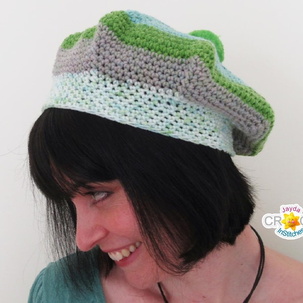 Crochet Beret PATTERN PDF - For Adults, Teens and Children - Jayda InStitches