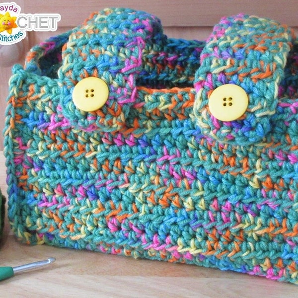 Crochet Project Arm Bag / Basket PDF PATTERN - Walk Around, Wheelchair or Walker - Jayda InStitches