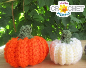 Mini Stuffed Pumpkin - Crochet PATTERN PDF - Thanksgiving, Halloween, Fall Decor, Stuffed Toy - Jayda InStitches