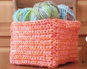 Cube Storage Basket Crochet PATTERN PDF - Square / Box - Tidy Up and Organize - Jayda InStitches