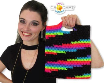 Crochet Trick or Treat Bag - PDF PATTERN - Easy DIY Handbag - Jayda InStitches