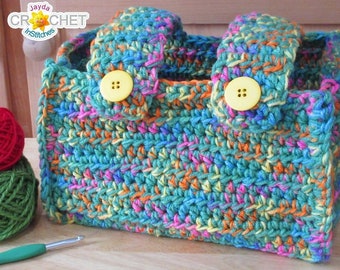 Crochet Project Arm Bag / Basket PDF PATTERN - Walk Around, Wheelchair or Walker - Jayda InStitches