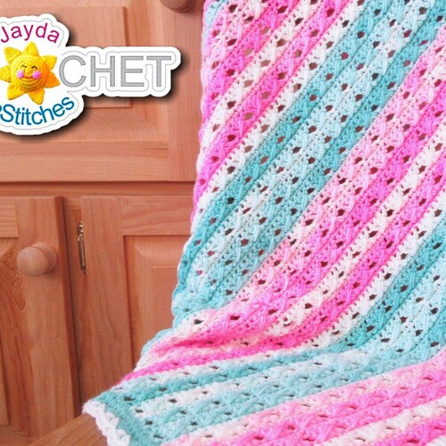 Cross Back Stitch Baby Blanket Crochet PATTERN PDF Jayda Etsy