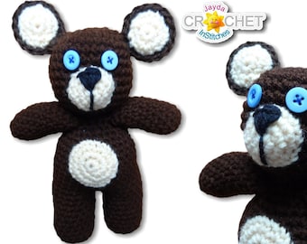 Teddy Bear Crochet PATTERN PDF - Whimsical Creature Toy - Jayda InStitches