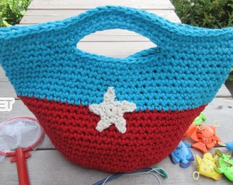 Children's Toy Tote Bag - Crochet PATTERN PDF - Back To School, Easy Organizing For Kids - Jayda InStitches