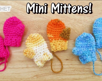 Miniature Mittens Ornament Crochet PATTERN PDF - Tree Ornament, Stocking Stuffer, Present Decoration - Jayda InStitches